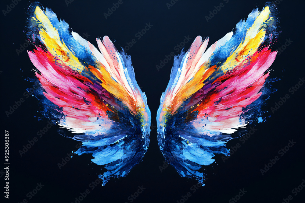 Canvas Prints Abstract Colorful Wings.