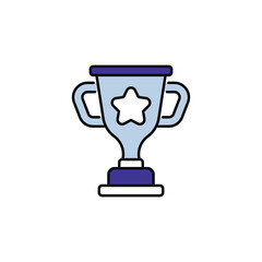 Trophy icon design with white background stock illustration