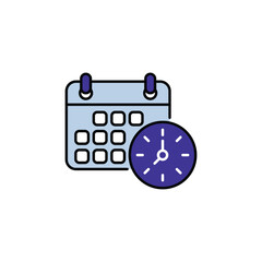 Deadline icon design with white background stock illustration