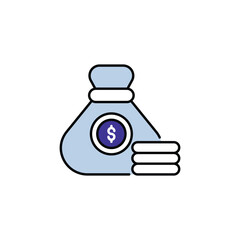 Budget icon design with white background stock illustration