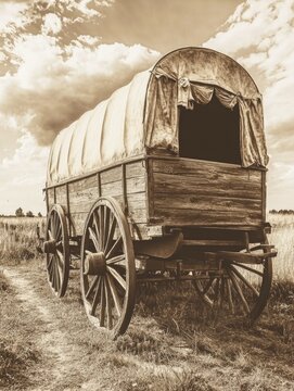 Old-Fashioned Conestoga Wagon