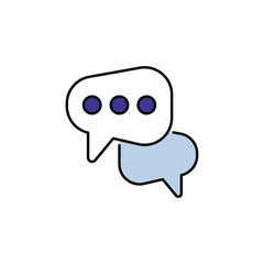 Conversation icon design with white background stock illustration