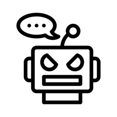 Chatbot line icon
