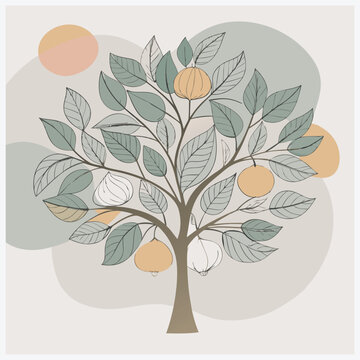 Chinquapin Tree Vector Illustration