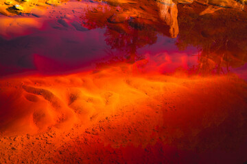 texturas y colores de la mina de hierro de RioTinto