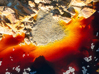 texturas y colores de la mina de hierro de RioTinto