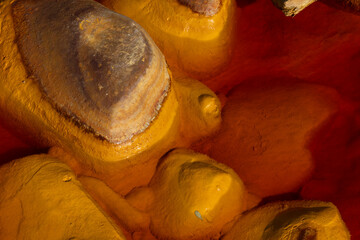 texturas y colores de la mina de hierro de RioTinto