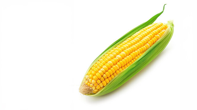Fundo minimalista com espiga de milho, fonte de vitaminas e minerais. Perfeito para criar composi&ccedil;&otilde;es visuais