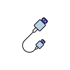Cable icon design with white background stock illustration