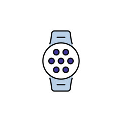 Smart watch icon design with white background stock illustration