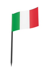 Italian flag toothpick on transparent background