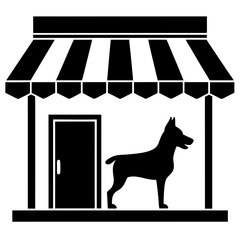 A dog shop art vector illustrator