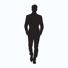 Fototapeta premium man Black silhouette