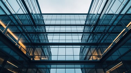 A View of a Modern Office Building with Glass Windows