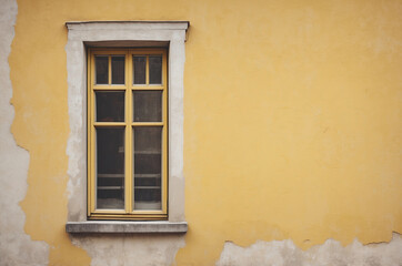 vintage window , vintage window in an old house