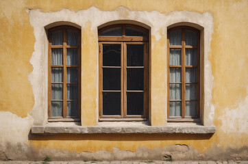 vintage window , vintage window in an old house