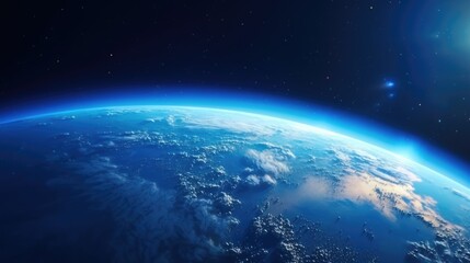 Stunning image of Earth from space, capturing the planet in its entirety.