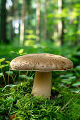 Portobello Mushrooms, Agaricus bisporus, Healthy food, Autumn, Fungus in the Forest