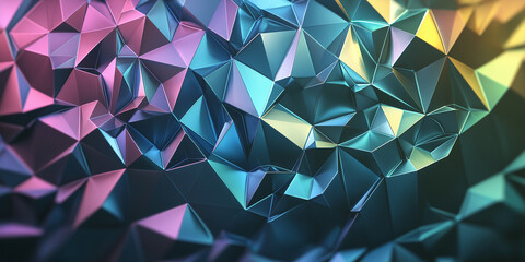 Obraz premium Abstrakt geometrische Polygon Formen Transparent Farbverlauf Hintergrund Motiv