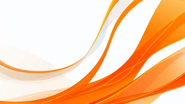 Orange Border on White Background Vector - White Space on Left for Business Technology