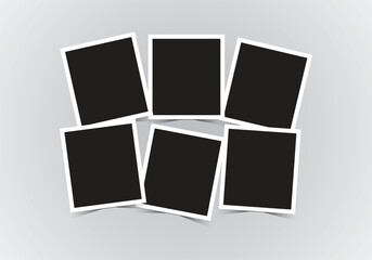 Collage grid effect photo frames background 