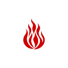 Simple and minimalist fire logo