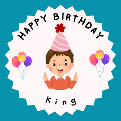 Adorable Birthday boy Illustration for Celebrations.
