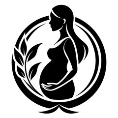Logo for pregnant women app art vector illustration