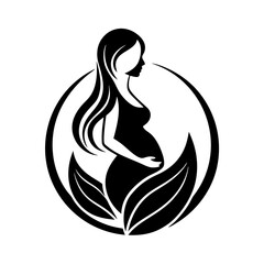 Logo for pregnant women app art vector illustration