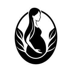 Logo for pregnant women app art vector illustration