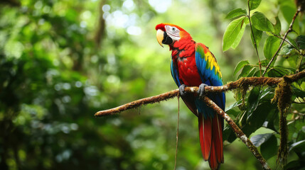 Obraz premium Tourism in Costa Rica: Experiencing rainforest adventures,