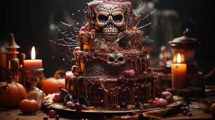 Cake homemade for Halloween.