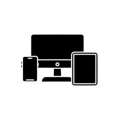 smartphone, tablet and laptop icon vector illustration