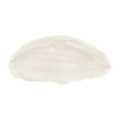 Pastel beige watercolor blot background. Brush stroke abstract shape. Paint stain wallpaper.