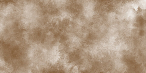 brown watercolor background hand-drawn with cloudy strokes of brushes, brown old vintage paper texture with cloudy stains, Brown Grunge texture background with grainy effect.