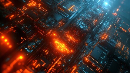 Abstract Futuristic Circuitry