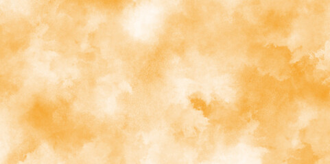 Hand painted abstract cloud texture, Paint leaks and ombre effects orange or brown watercolor, watercolor background textures with clouds and stains, Old paper texture with stains and scratches.
