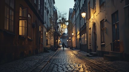 Obraz premium A massive robotic insect swoops down between skyscrapers, contrasting with the urban landscape and signifying technological evolution.