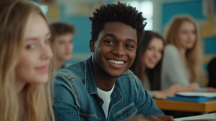 Obraz premium Happy Students in Class