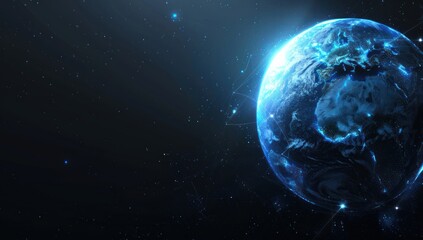 Fototapeta premium Digital Earth: A Futuristic Representation of Our Planet