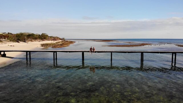 Desertic Paradise Island New Caledonia ilot Signal turquoise turtles Drone 4k