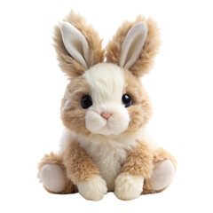 Obraz premium rabbit stuffed fluffy plushie on transparent background