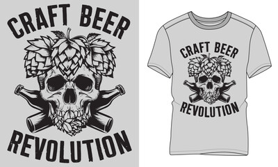 craft beer revolution - Craft beer Typography T-shirt vector design. motivational and inscription quotes.
perfect for print item and bags, posters, cards. isolated on black background
