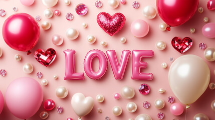 balloons in the shape of heart