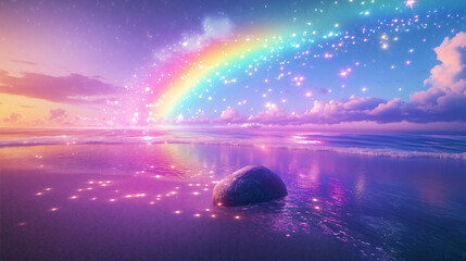 rainbow over the sea