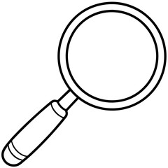 Magnifier art vector illustration