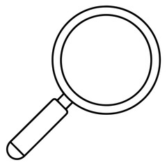 Magnifier art vector illustration