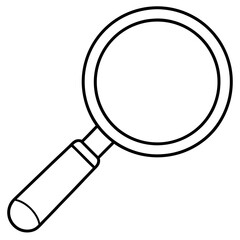 Magnifier art vector illustration