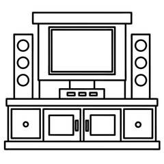 Entertainment center . art vector illustration