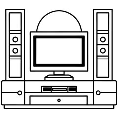 Entertainment center . art vector illustration